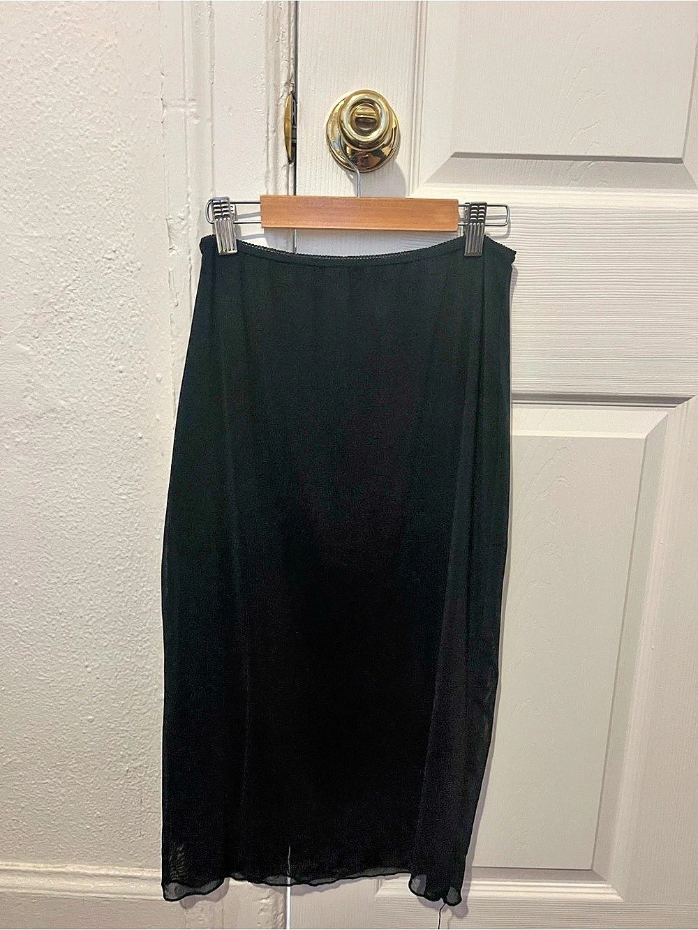 Black Midi Mesh Skirt